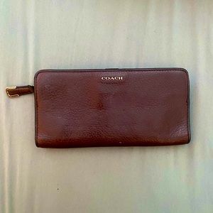 Brown leather Coach wallet